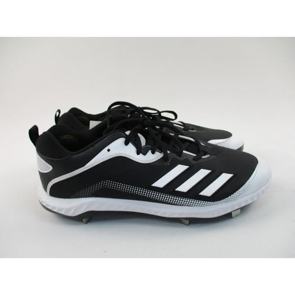 Adidas Baseball Cleats Mens 17 Black Afterburner 8 Metal Spikes EG7611
